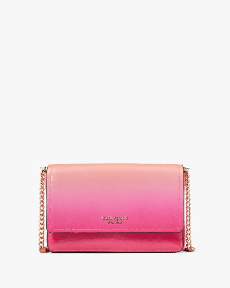 Kate Spade,Morgan Ombre Flap Chain Wallet,Melon Ball Multi