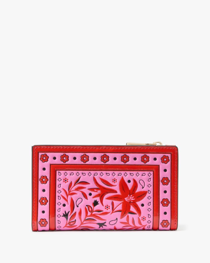 Kate Spade,Morgan Bandana Small Slim Bifold Wallet,