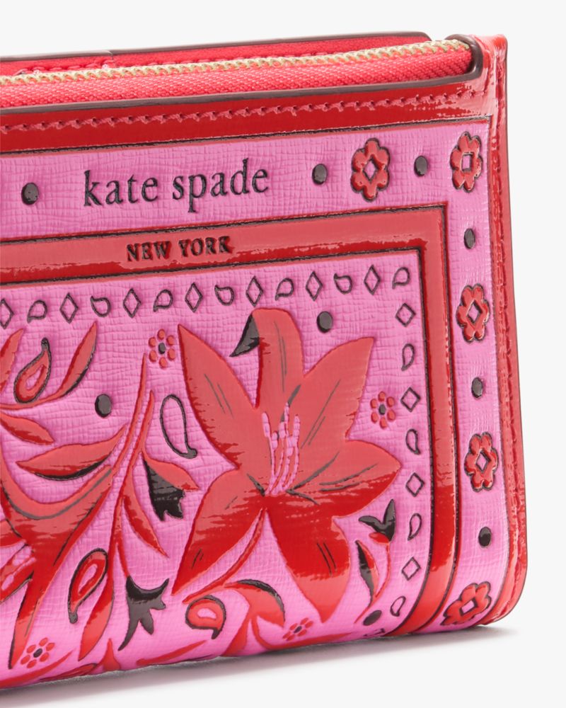 Kate Spade,Morgan Bandana Small Slim Bifold Wallet,