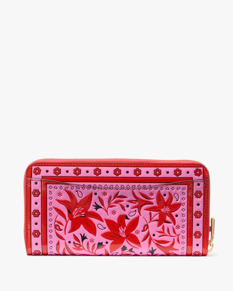 Kate Spade,Morgan Bandana Zip-around Continental Wallet,