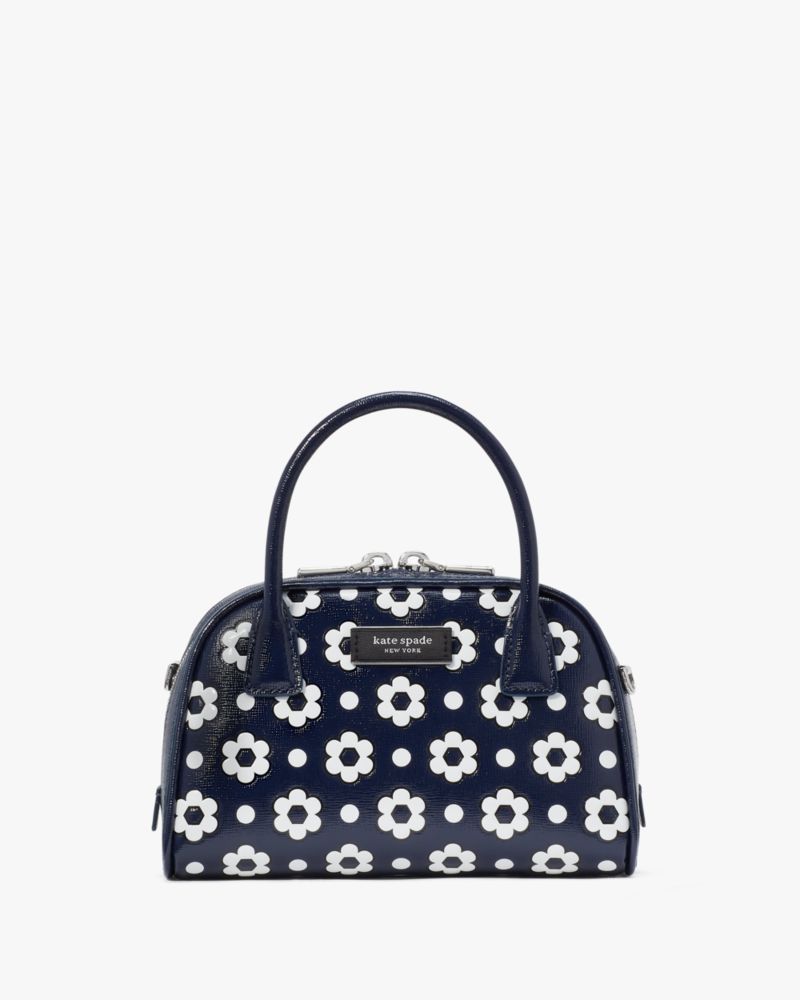 Kate Spade,Sam Icon Daisy Dot Mini Duffle Bag,Parisian Navy Multi