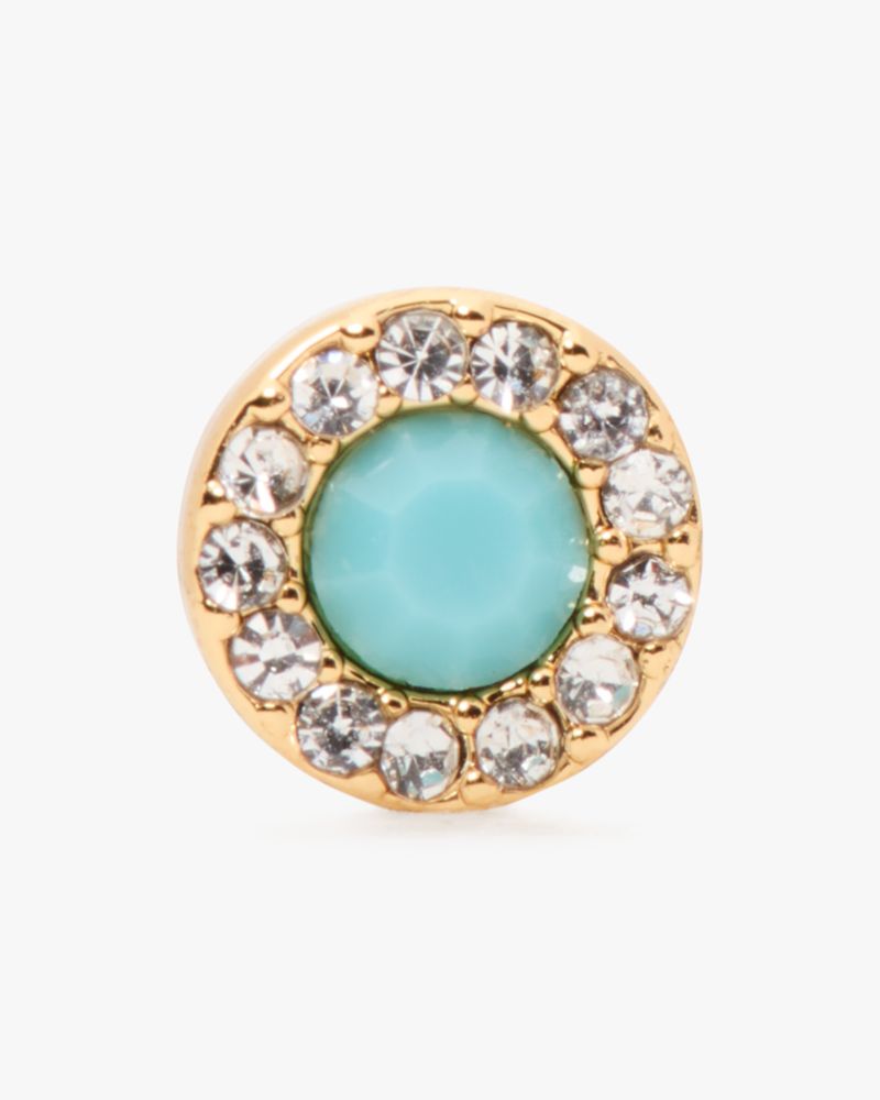 Kate Spade,You're A Gem Pave Halo Studs,Turquoise