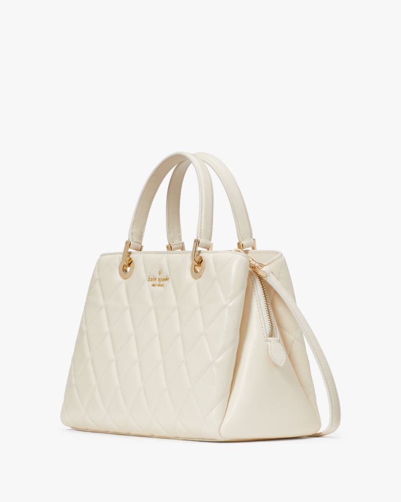 Kate Spade,Carey Quilted Sullivan Satchel,Meringue