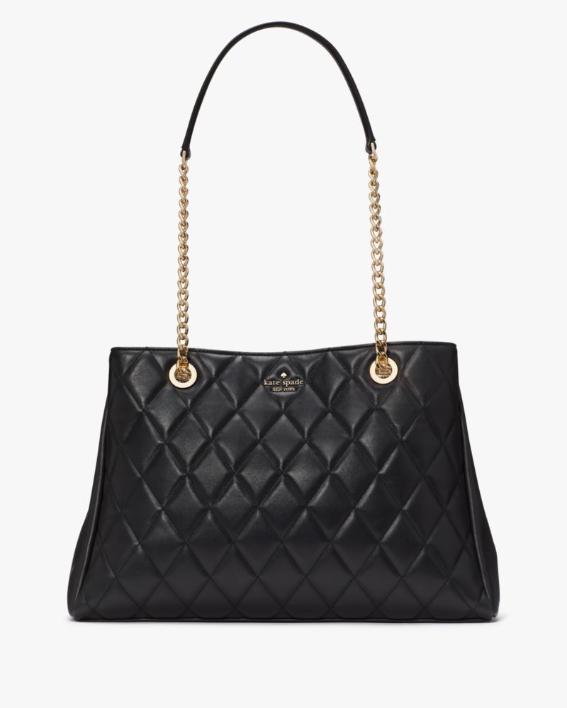 Kate Spade,Carey Quilted Tote,Black