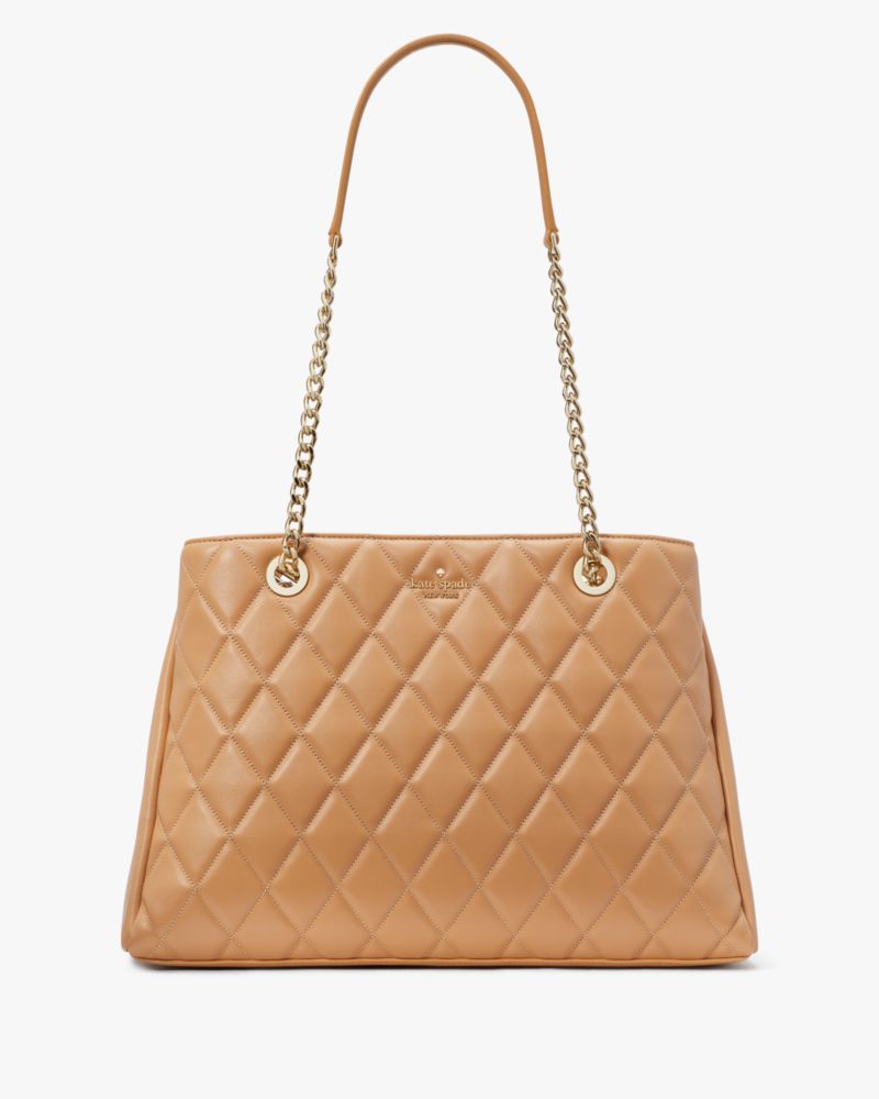 Kate Spade,Carey Quilted Tote,Tiramisu Mousse