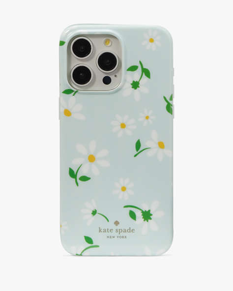 Kate Spade,Scattered Daisies iPhone 15 Pro Max Case,Crystal Blue Multi