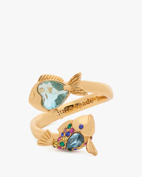 Kate Spade,What A Catch Fish Ring,Blue Multi