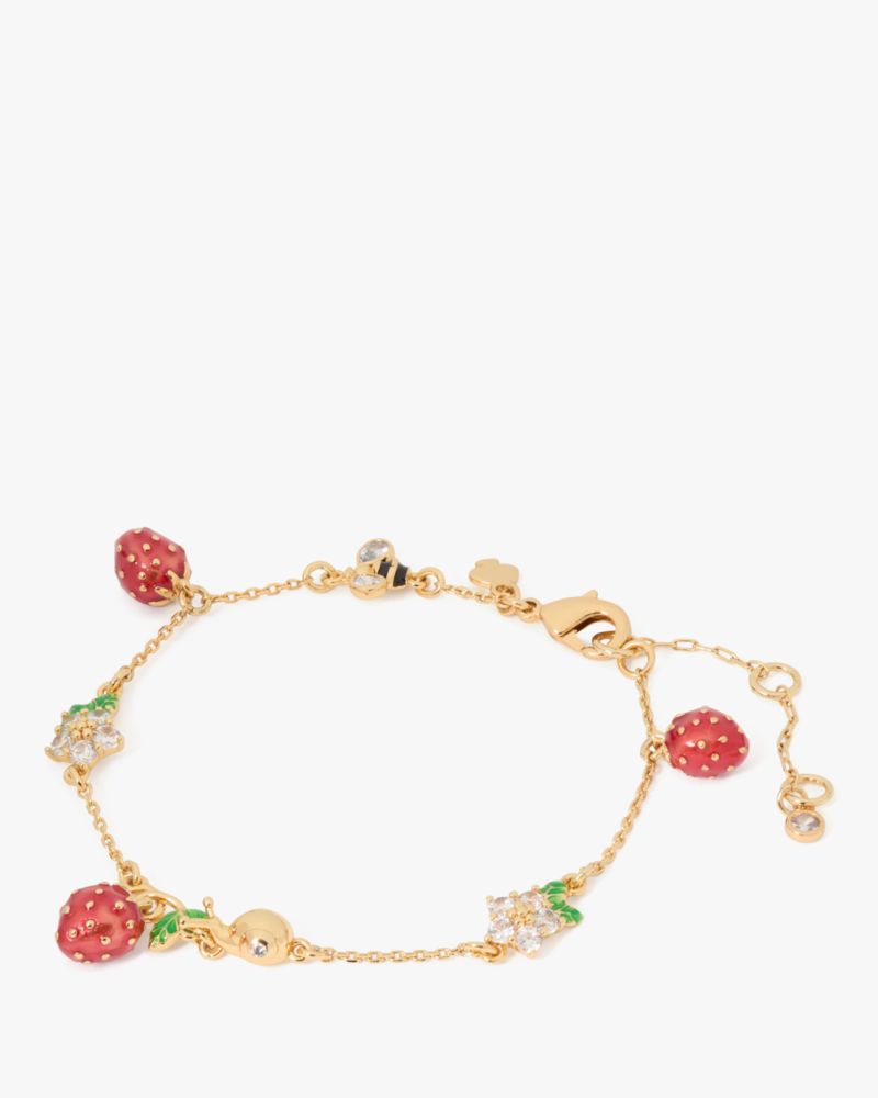 Kate Spade,Strawberry Fields Charm Bracelet,