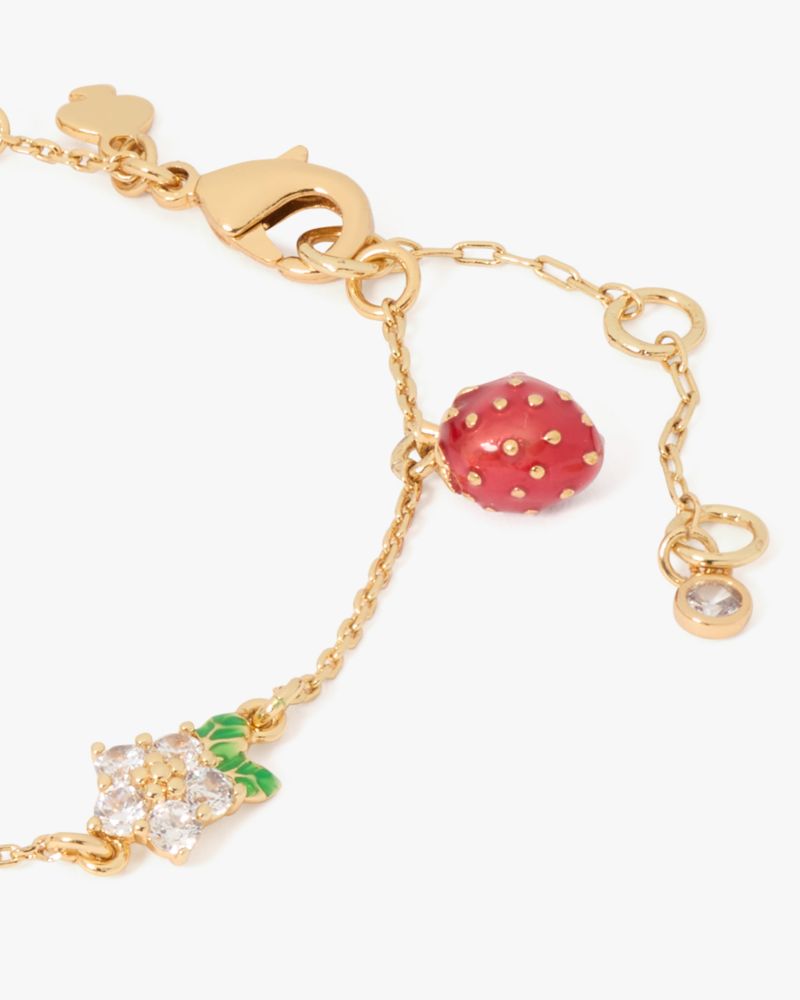 Kate Spade,Strawberry Fields Charm Bracelet,