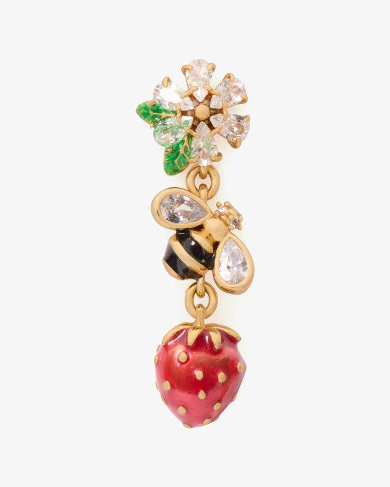 Kate Spade,Strawberry Fields Statement Earrings,Red Multi