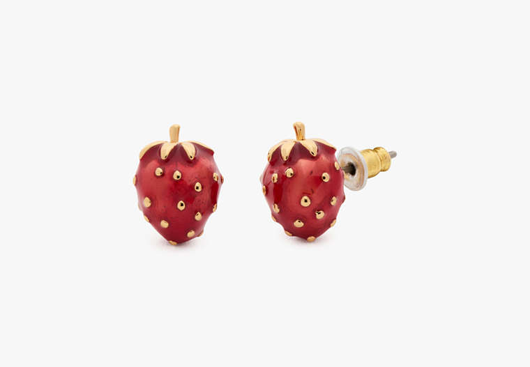 Kate Spade,Strawberry Fields Studs,Red image number 0