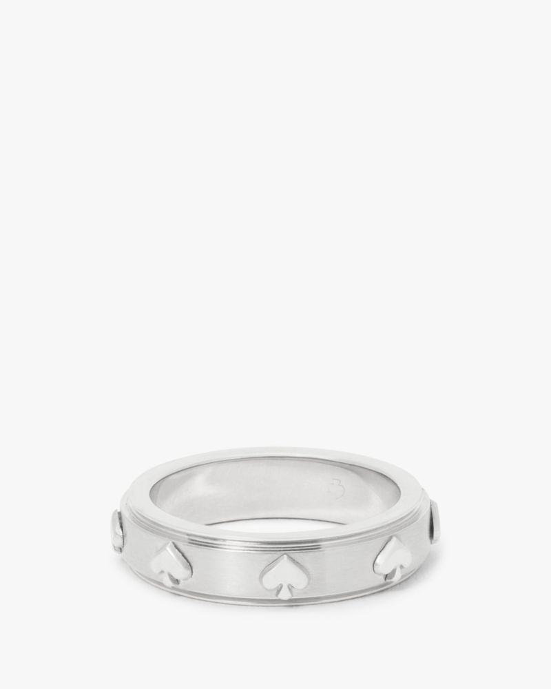 Kate Spade,Spot The Spade Metal Ring,Silver