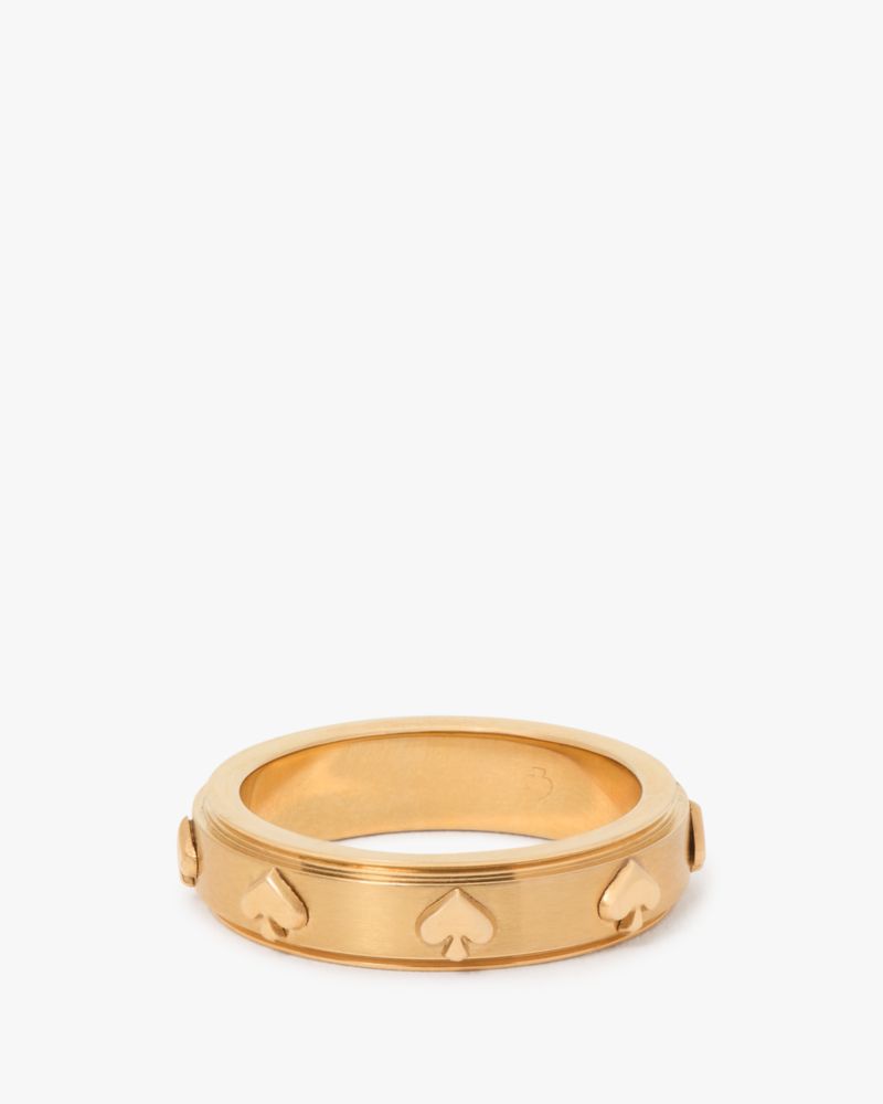 Kate Spade,Spot The Spade Metal Ring,Gold