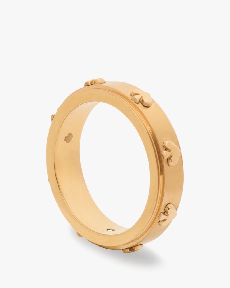 Kate Spade,Spot The Spade Metal Ring,Gold