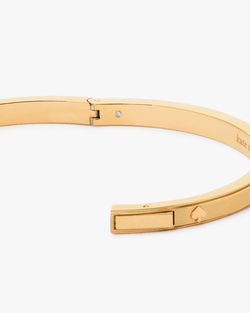 Kate Spade,Spot The Spade Metal 5Mm Hinge Bangle,Gold