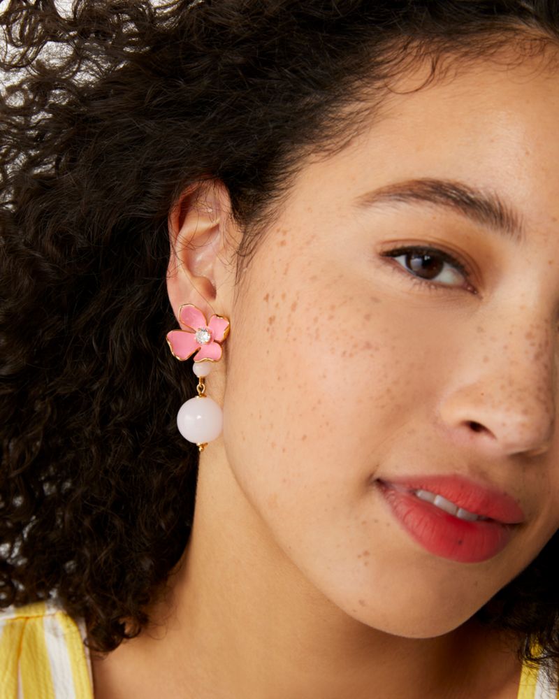 Kate Spade,Freshly Picked Drop Earrings,Pink Multi