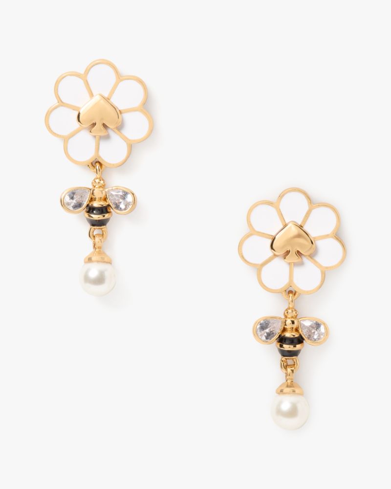 Kate Spade,Day Tripper Drop Earrings,White