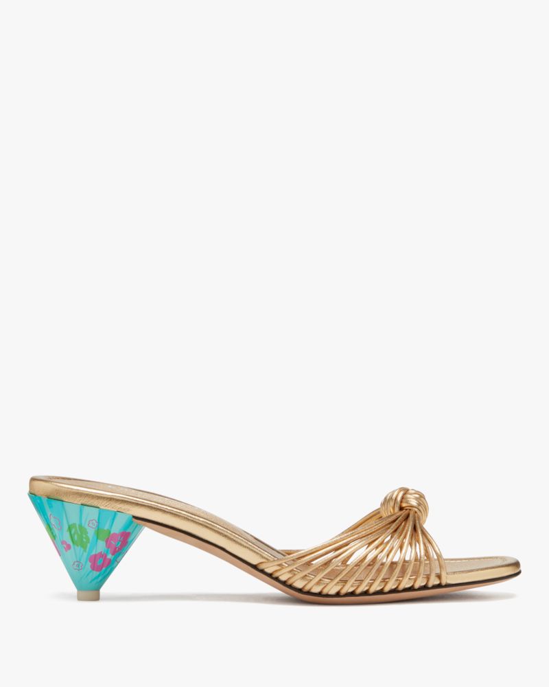 Kate Spade,Tiki Sandals,Evening,Light Gold/Pink