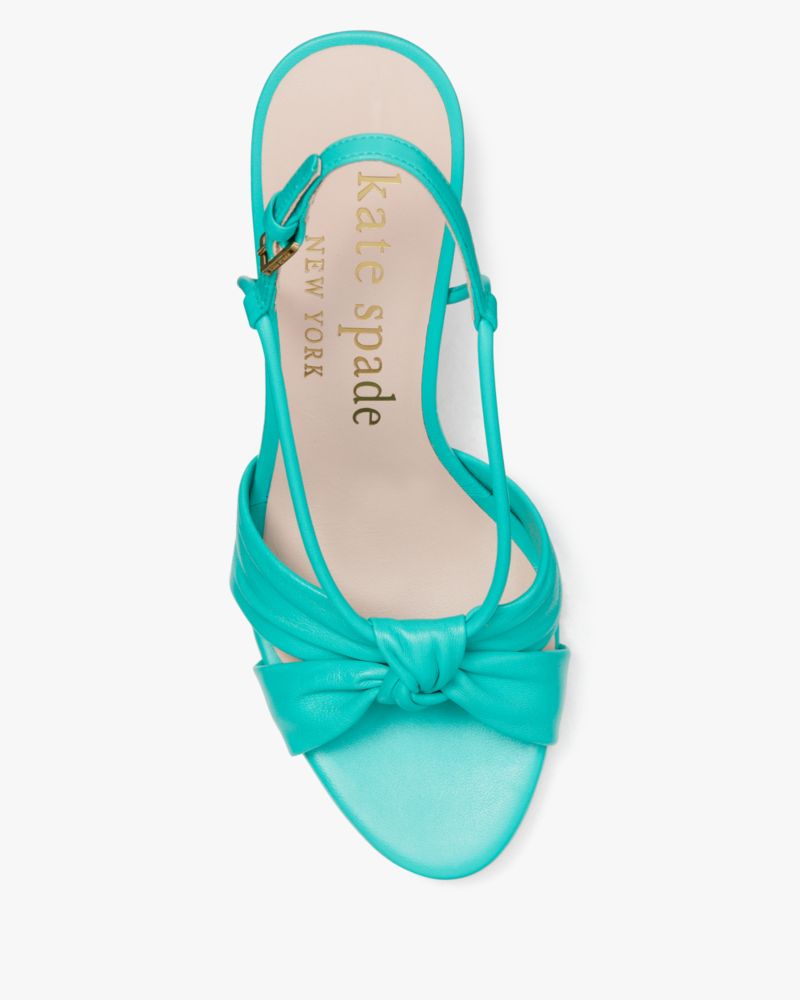 Kate Spade,Mai Tai Heels,Lining Leather,Nappa Leather,Sandals,Twist,Day Party,Turquoise