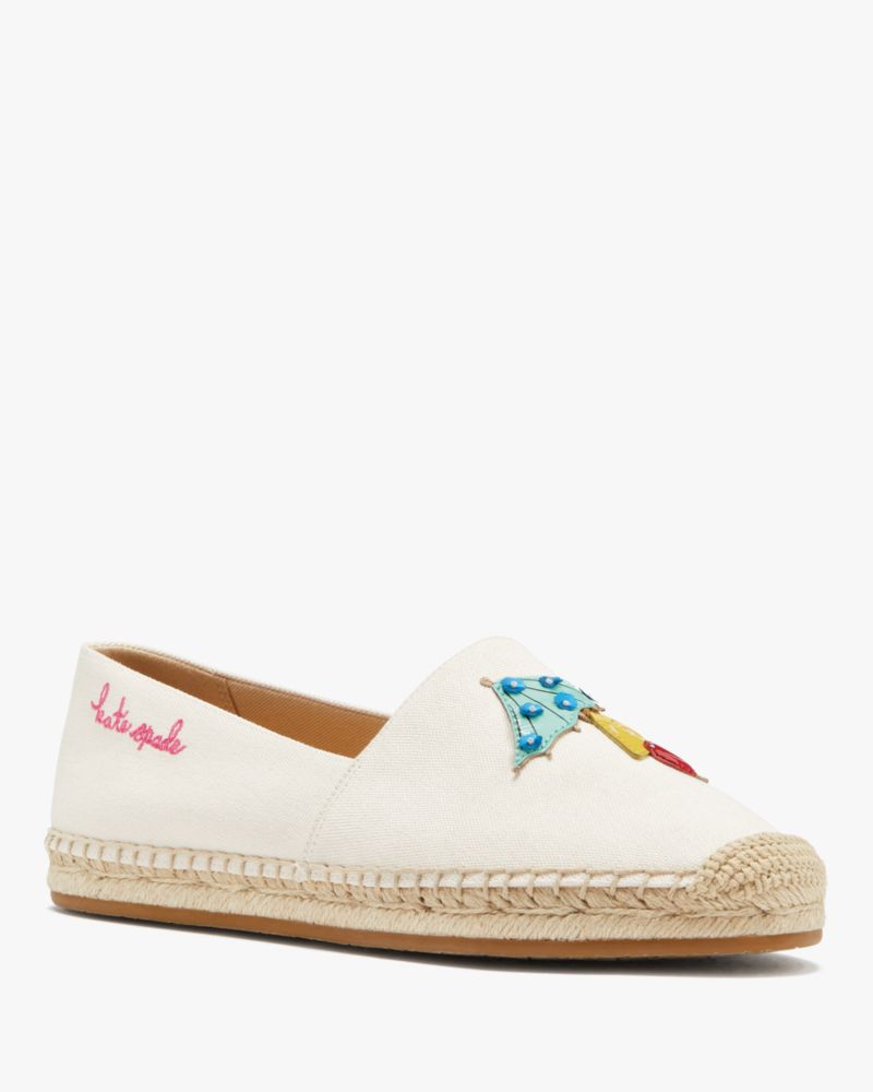 Kate Spade,Tiki Time Espadrilles,Casual,Cream