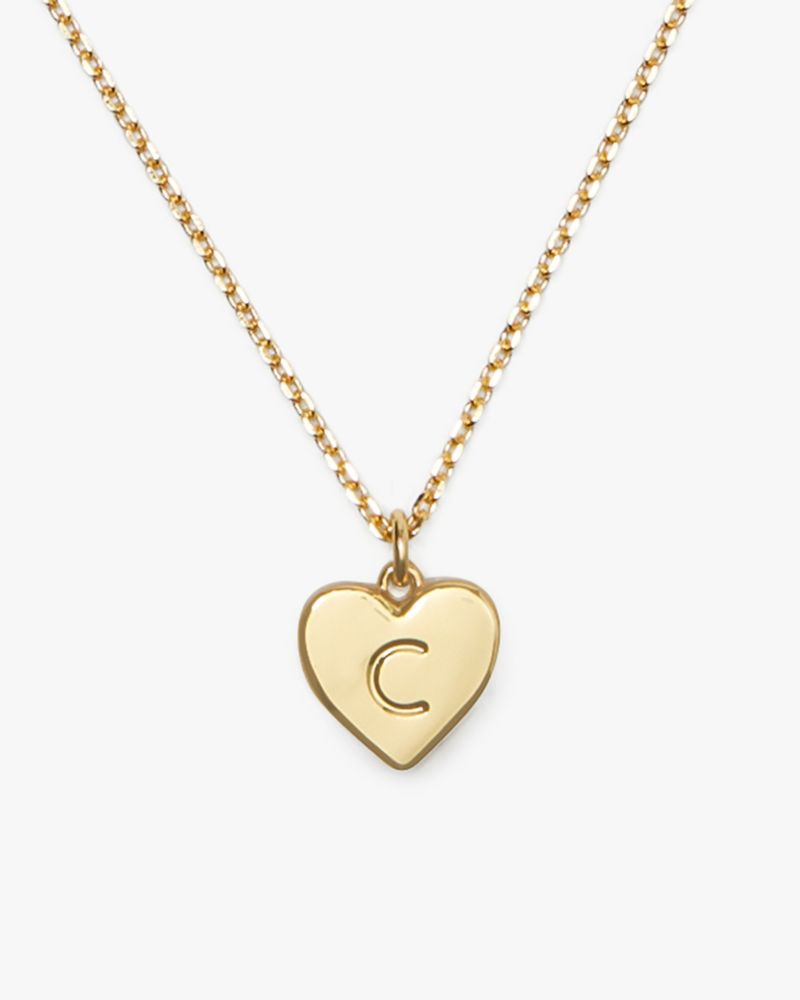 Kate Spade,Initial Here C Pendant,Gold