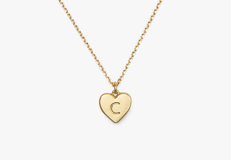 Kate Spade,Initial Here C Pendant,Gold image number 0