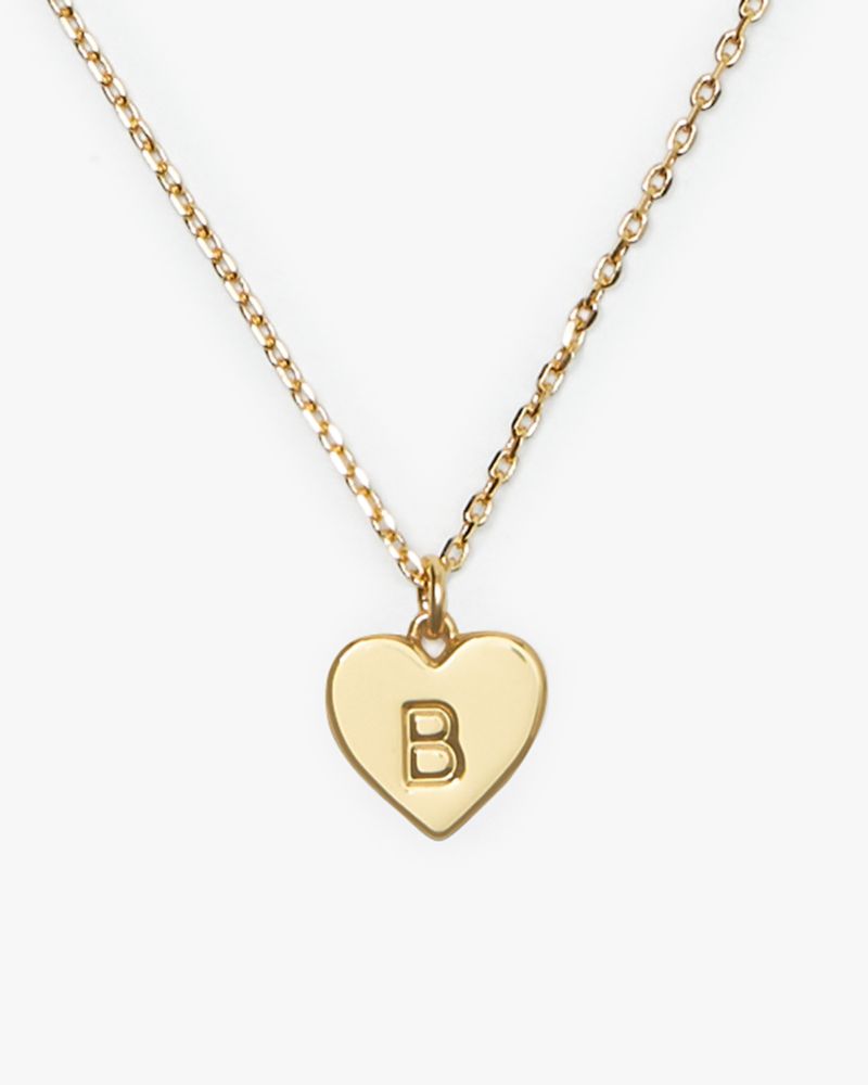 Kate Spade,Initial Here B Pendant,Gold