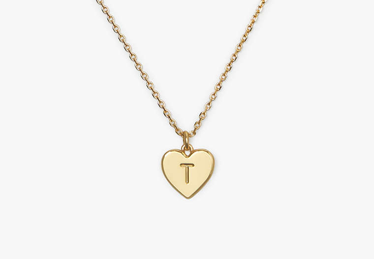 Kate Spade,Initial Here T Pendant,Gold image number 0