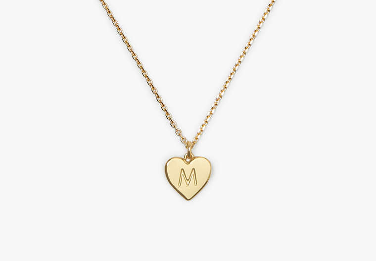 Kate Spade,Initial Here M Pendant,Gold image number 0