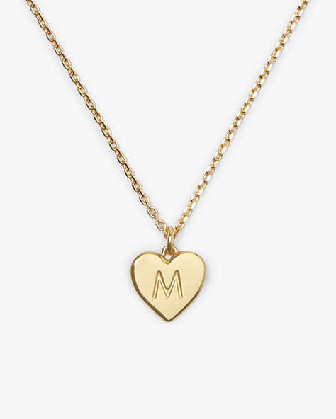 Kate Spade,Initial Here M Pendant,Gold