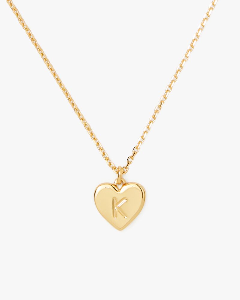 Kate Spade,Initial Here K Pendant,Gold