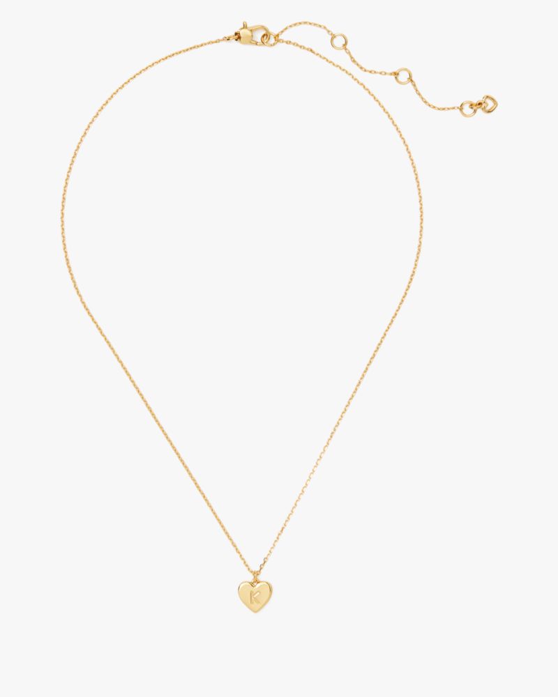 Kate Spade,Initial Here K Pendant,Gold