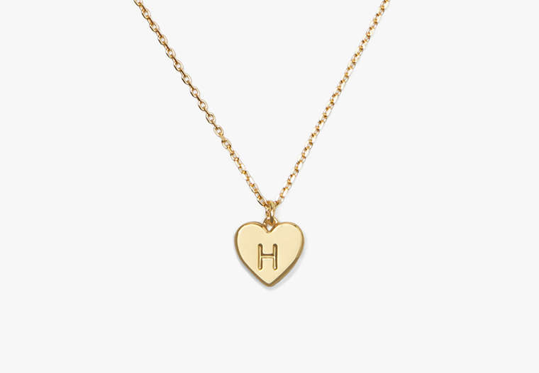 Kate Spade,Initial Here H Pendant,Gold image number 0
