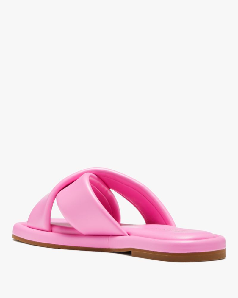Kate Spade,Rio Slide Sandals,Rubber,Faux Leather,Slides,Logo,Water Friendly,Casual,