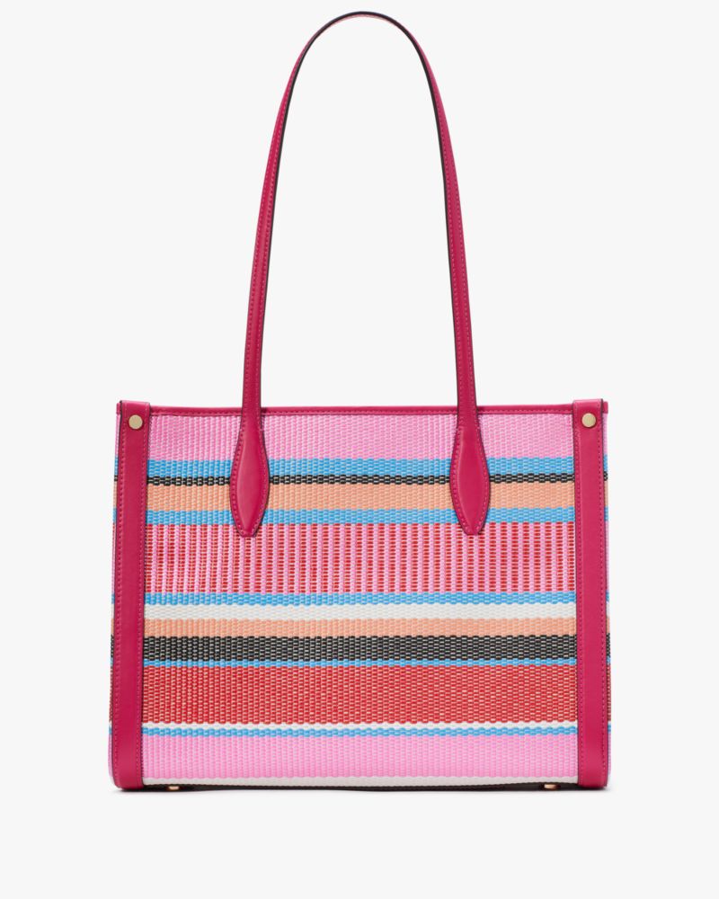 Market Striped Woven Straw Medium Tote | Kate Spade New York