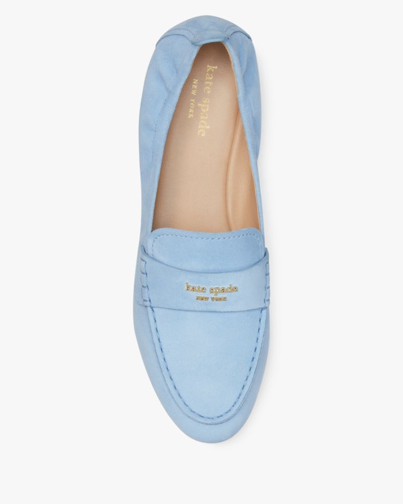 Kate Spade,Eliza Loafers,Rubber,Loafer,Flats,Metal,Shoe Straps,Logo,Casual,Blue