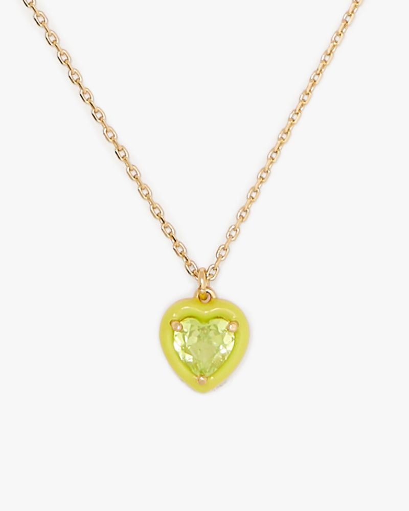 Kate Spade,Sweetheart Mini Pendant,Green Multi