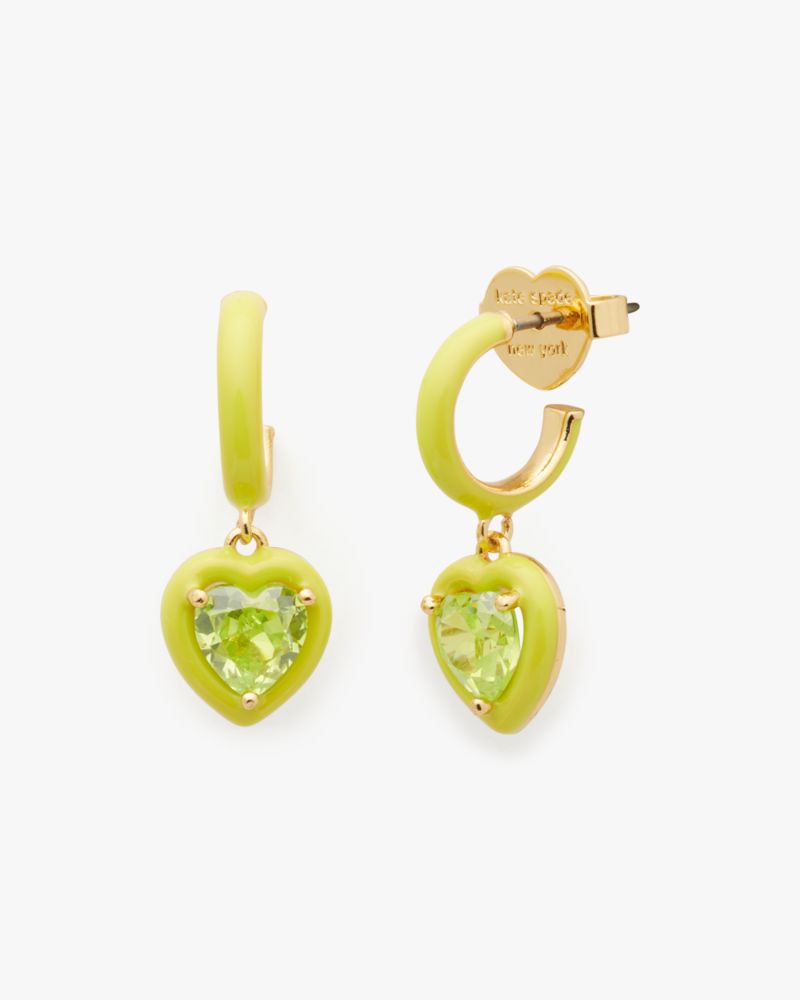 Kate Spade Jewelry | Kate Spade Yours Truly Pave Heart Drop Earrings | Color: Gold | Size: Os | Sissie_Smith's Closet