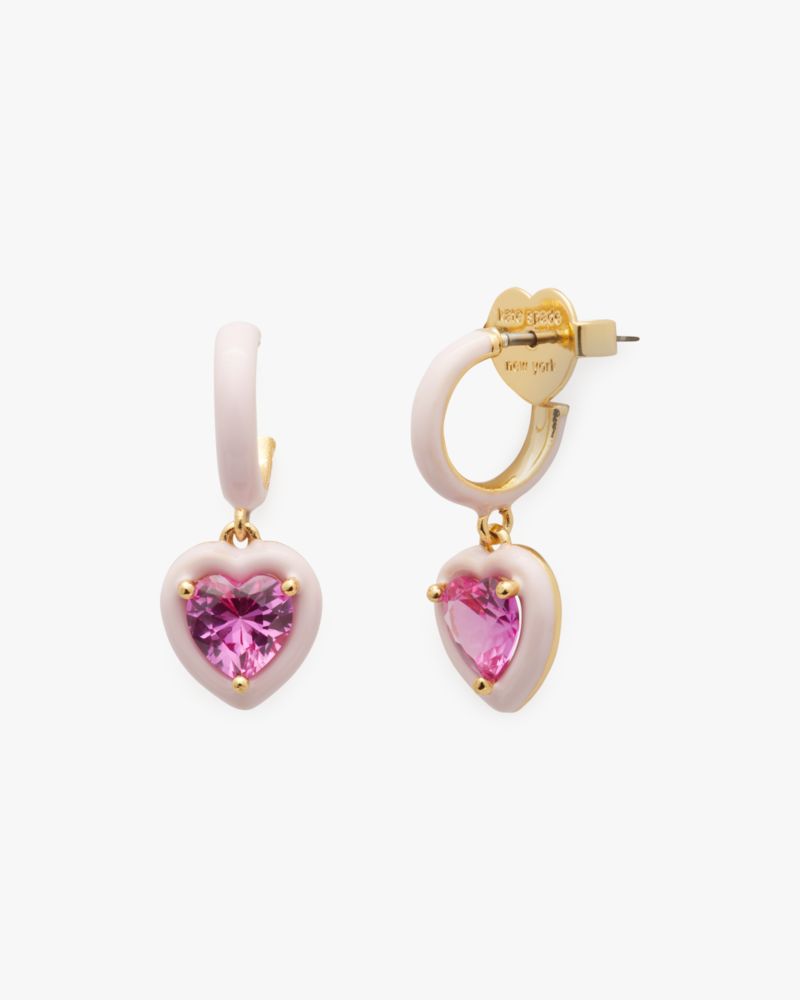 Kate Spade Jewelry | Kate Spade Yours Truly Pave Heart Drop Earrings | Color: Gold | Size: Os | Sissie_Smith's Closet