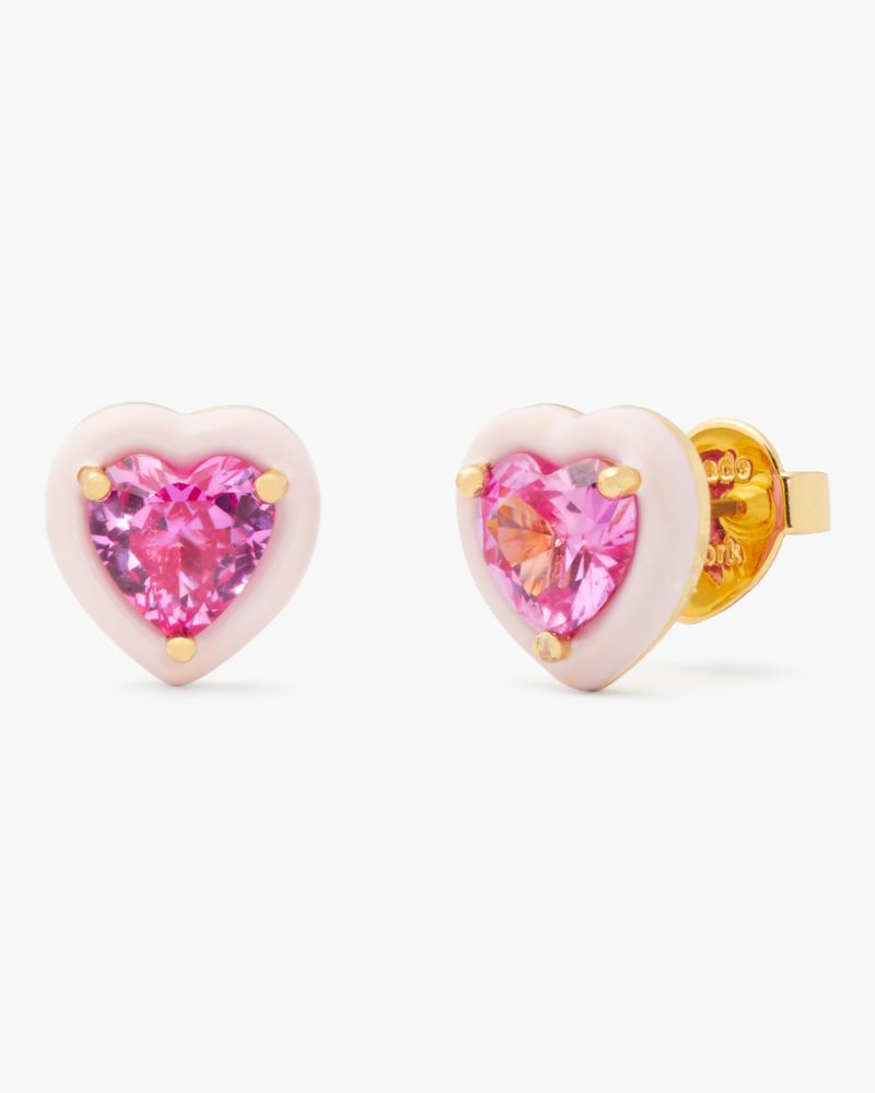 Kate Spade,Sweetheart Studs,Pink