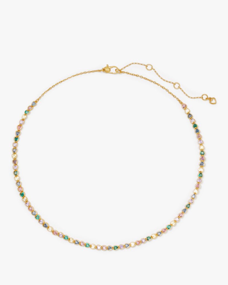 Kate Spade,Sweetheart Delicate Tennis Necklace,