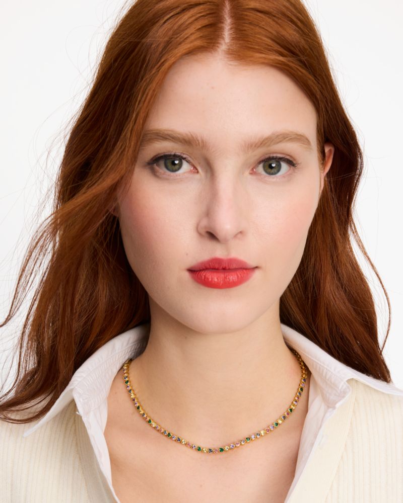 Kate Spade,Sweetheart Delicate Tennis Necklace,