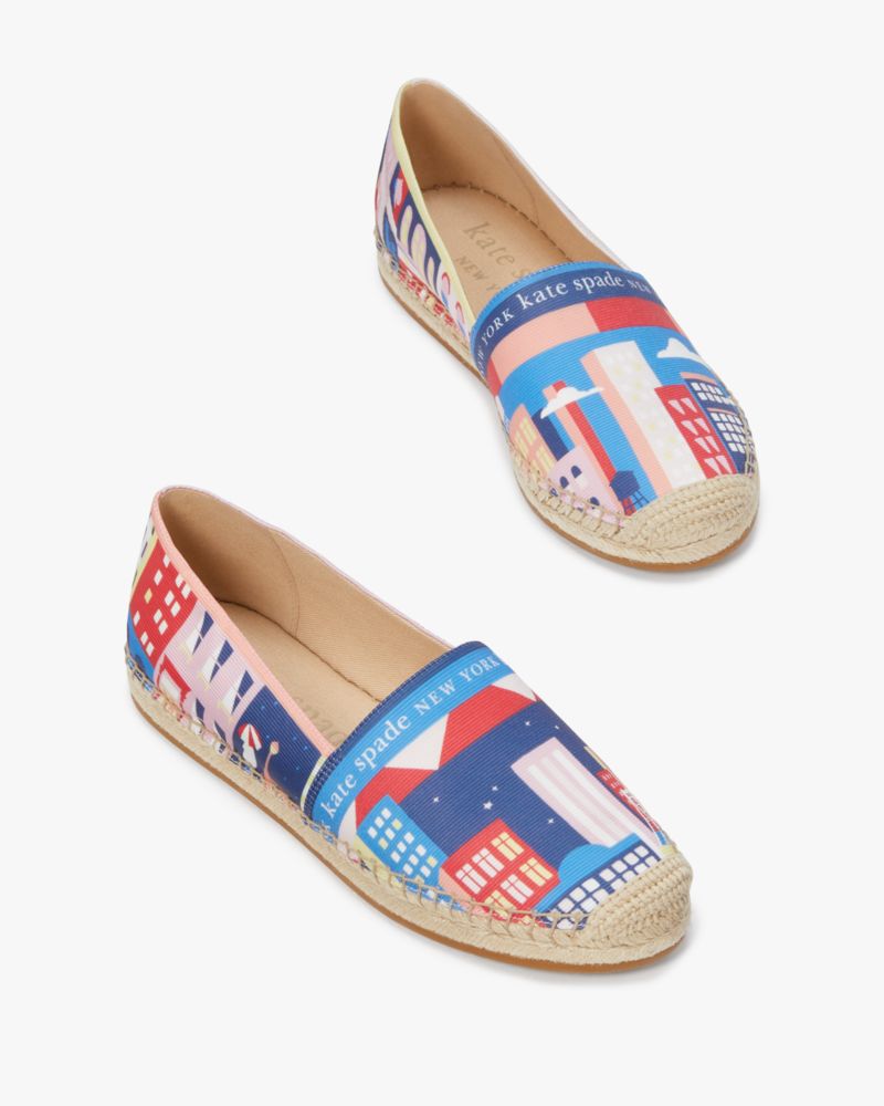 Kate Spade,シティ マップ エスパドリーユ,フラットシューズ,ビーチサンド