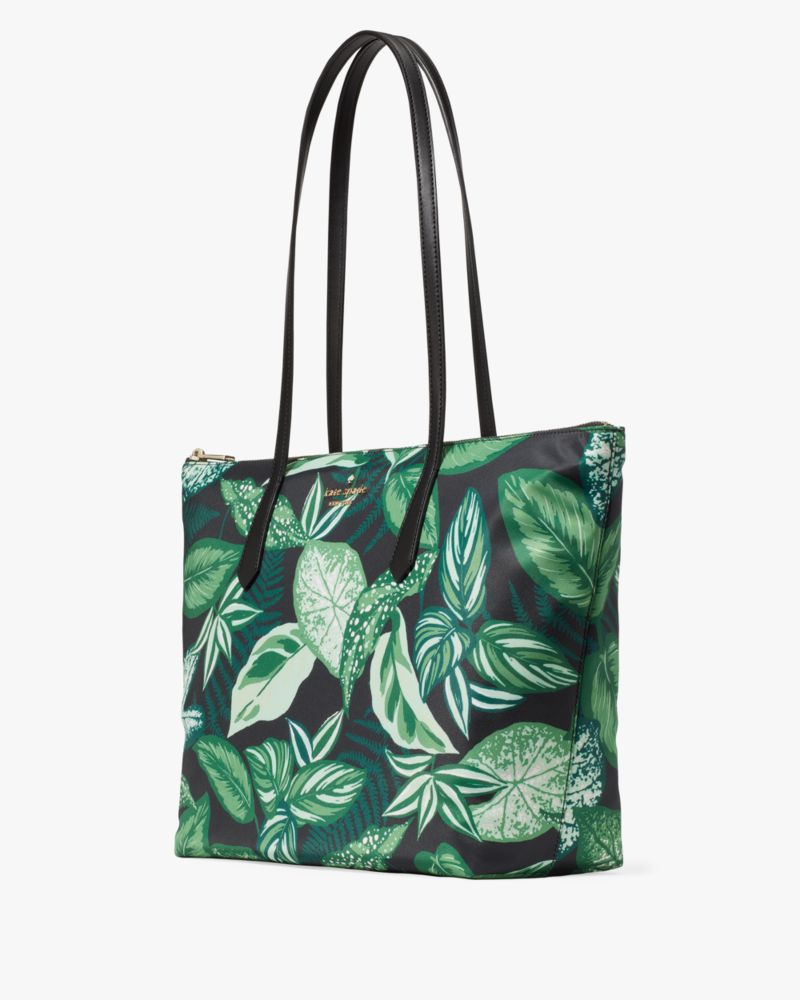 Kate Spade,Kitt Fern Foliage Large Tote,Green Multi