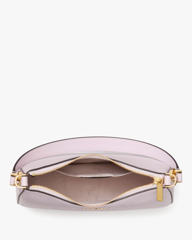 Kate Spade,Madison Convertible Shoulder Bag,Leather,Shoulder Bag,Metal Material,Logo,Adjustable,Casual,Lavender