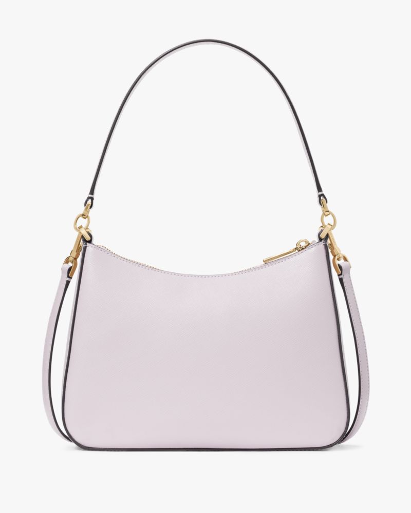 Kate Spade,Madison Convertible Shoulder Bag,Leather,Shoulder Bag,Metal Material,Logo,Adjustable,Casual,Lavender