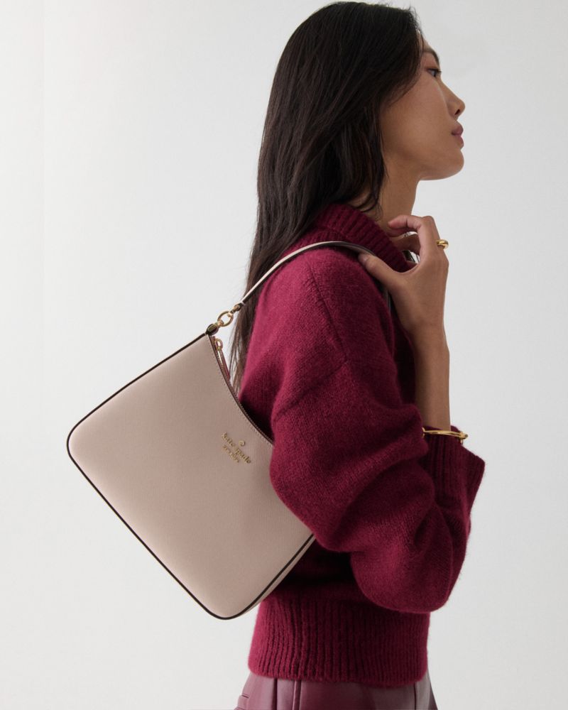 Kate Spade,Margot Convertible Shoulder Bag,Leather,Shoulder Bag,Metal Material,Logo,Adjustable,Casual,