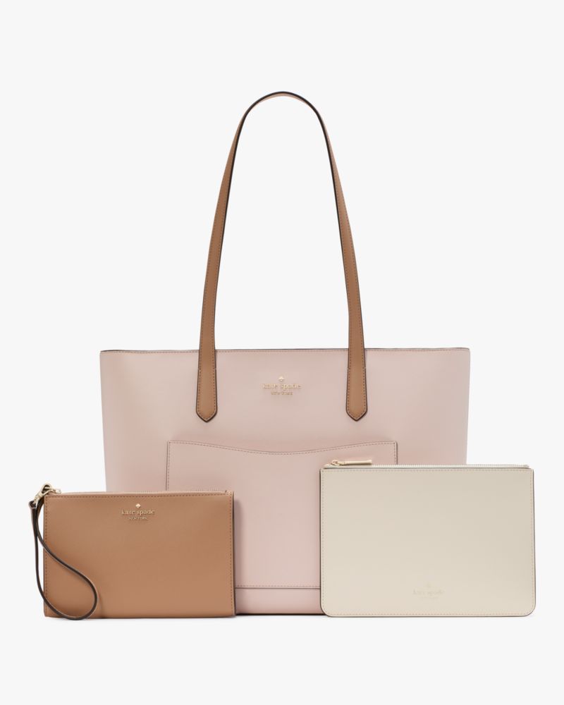 Kate Spade,Staci Colorblock Leather Large Tote Set,