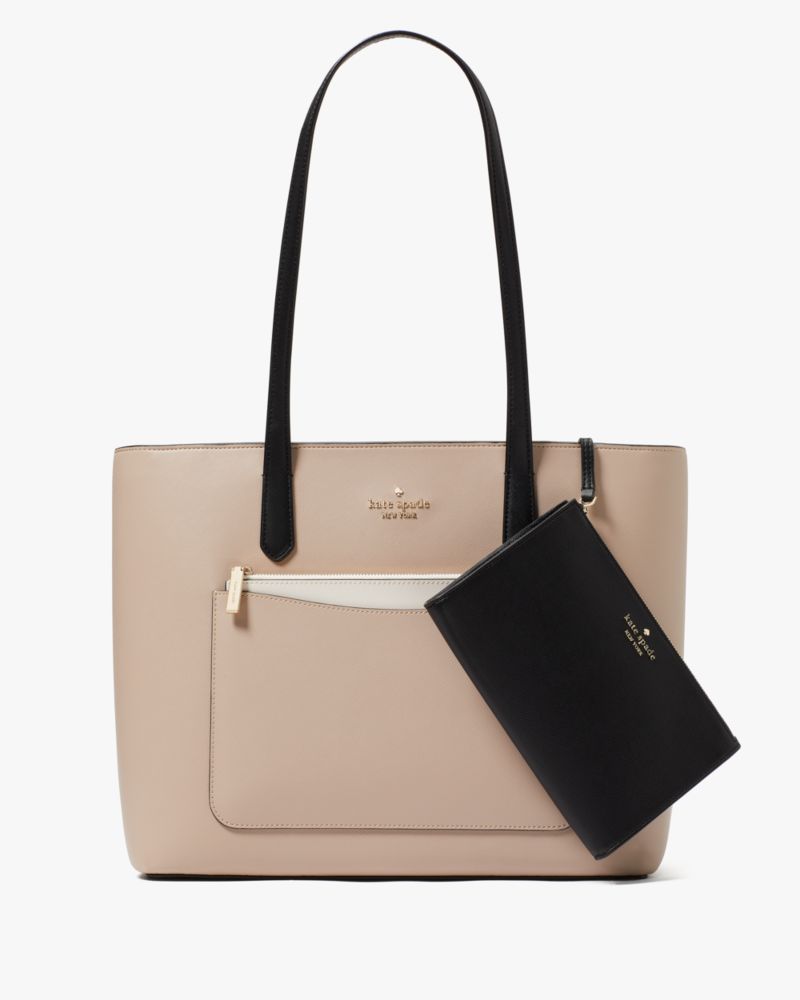 Kate spade beige and black purse sale