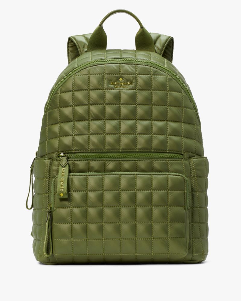 Kate Spade,Camden Quilted Backpack,Kelp Forest